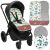 Springos Sb0057 stroller insert in stroller, animal and leaf pattern, detail views