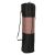 Pink yoga mat in black carrying bag