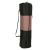 Pink yoga mat in black carrying bag
