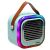 Niebieski głośnik USB Bluetooth karaoke z oświetleniem RGB