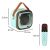 Dimensions of blue USB Bluetooth karaoke speaker and microphone