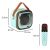 Blue USB Bluetooth karaoke speaker with microphone and dimensions