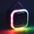 Boxă karaoke USB Bluetooth cu iluminare RGB, culoare crem