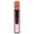 Rosa Bluetooth kabelloses Karaoke-Mikrofon mit Bedienelementen
