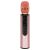 Rosa Bluetooth kabelloses Karaoke-Mikrofon mit Bedienelementen