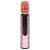 Rosa Bluetooth kabelloses Karaoke-Mikrofon mit Bedienelementen
