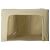 100L Cream Fabric Storage Box with Zipper and Clear Front