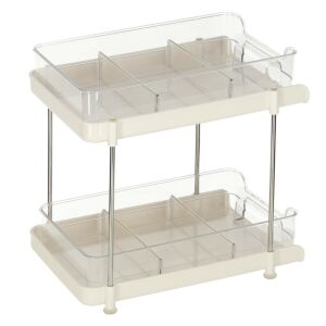 Zweistöckiger Acryl-Organizer für Schreibtisch, Küche oder Badezimmer - Schreibtisch-Organizer