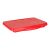 Red plastic kids car travel table with storage compartment, closed