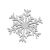 Biely drevený vianočný ornament snehová vločka