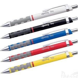 Rotring Tikky III golyóstoll, fehér test, kék tinta, többféle színben - Tikky
