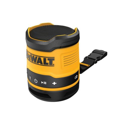 DEWALT DCR008 Bluetooth Speaker, angled view