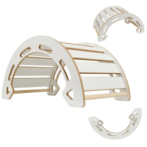 Drewniana huśtawka balansująca Verk Montessori #biały