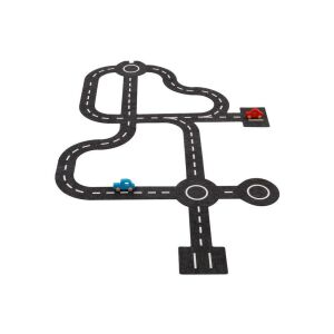 Goki filc játszószőnyeg utakkel és két játékautóval - Goki