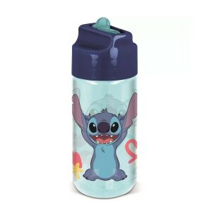 Lilo & Stitch Wasserflasche, 430ml Hydro Trinkflasche mit Strohhalm - Füttern