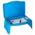 Blue kids car travel table with drawing supplies and storage