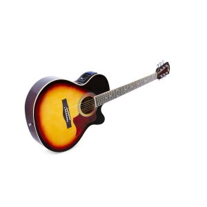 max ShowKit sunburst elektroakusztikus gitár ferde nézet - Hangszer