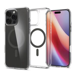 SPIGEN ULTRA HYBRID T MAG műanyag telefonvédő (ütésállóság, légpárnás keret, MagSafe) ÁTLÁTSZÓ/SÖTÉTSZÜRKE Apple iPhone 16 Pro Max 5G 113210510 - Spigen