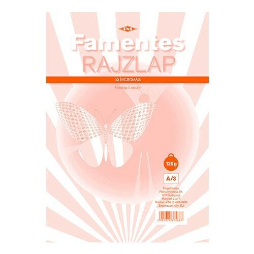 Rajzlap famentes A/3 120 g 10 lap/csomag nejlonos 122950706