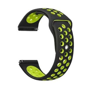 MYBANDZ fekete-sárga szellőző szilikon óraszíj 20mm - Mybandz