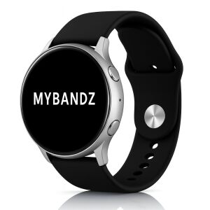 MYBANDZ Szilikon óraszíj gömb csattal /fekete/ 20mm 143150045 - Okosóra szíj