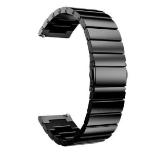 MYBANDZ Nagy láncszemes fém óraszíj / fekete / 20mm