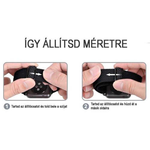 MYBANDZ Állítható elasztikus szövet óraszíj /kék/ 20mm 143729085