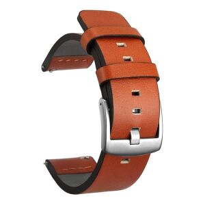 MYBANDZ Olasz prémium bőróraszíj - vöröses barna-ezüst csat/ 20mm 143150793 - Okosóra szíj