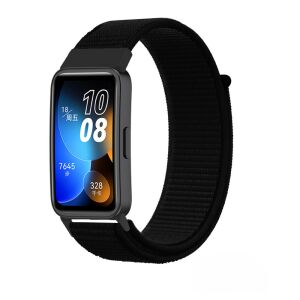MYBANDZ Fekete Tépőzáras Szövet Óraszíj Huawei Band 8-9-hez - Okosóra szíj
