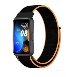 MYBANDZ Narancssárga és fekete szövött tépőzáras szíj Huawei Band 8-9-hez - Mybandz