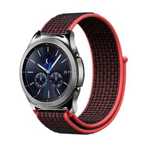 MYBANDZ piros-fekete szövött óraszíj okosórán - Mybandz