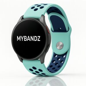 MYBANDZ Lélegző szilikon óraszíj -/türkiz-kék/ 22mm 143149007 - Okosóra szíj