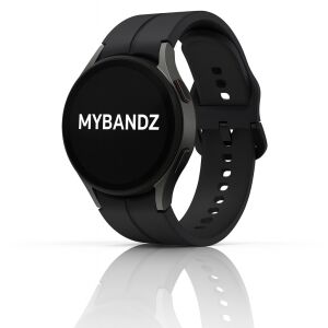 MYBANDZ Sportos szilikon óraszíj Galaxy Watch 4-5-6-7 /fekete-rés nélkül/ 20mm 145382916 - Okosóra szíj