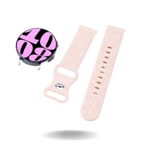 Mybandz Garden szilikon óraszíj - púder rózsaszín, 20mm - Okosóra szíj