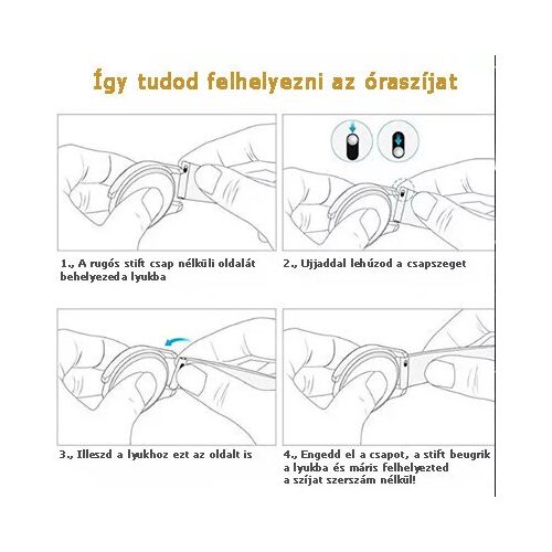 Mybandz Dimension szilikon óraszíj-fekete/20mm