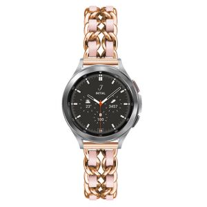 Mybandz rózsaarany és rózsaszín fém és bőr óraszíj 20mm - Mybandz