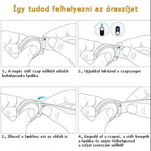 MYBANDZ Szilikon óraszíj fém csattal /szürke/ 22mm 143151262 - Okosóra szíj