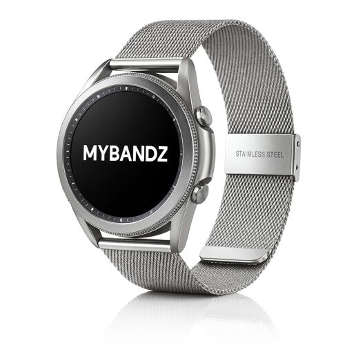 MYBANDZ Csatos milánói  fém óraszíj /ezüst / 20mm 143150232