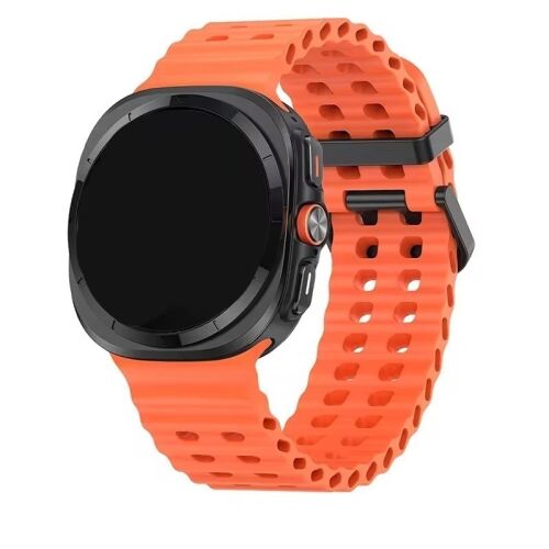 Mybandz Waves narancssárga szilikon óraszíj Samsung Galaxy Watch Ultra okosórához