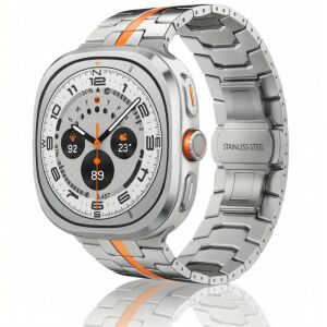 Mybandz Space fém óraszíj-titán-narancs/Samsung Galaxy Watch Ultra 143150753 - Mybandz