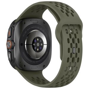 Mybandz Lélegző szilikon szíj-khaki/Samsung Galaxy Watch Ultra 143150503 - Okosóra szíj