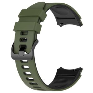 MYBANDZ kétszínű rés-nélküli szilikon óraszíj Galaxy Watch 4-5-6-7/khaki-fekete/ 20mm 143150165 - Okosóra szíj