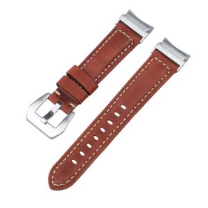 MYBANDZ Elegáns bőróraszíj Galaxy Watch 4-5-6-7/vörösbarna(ezüst csat)/ 20mm 143150769 - Mybandz