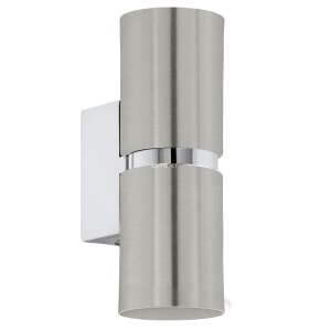 Fali lámpa két foglalattal, szögletes, nikkel-krómszínű (Passa) 43500282 - Fali lámpa