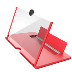 Red phone screen magnifier stand, enlarge your phone screen, watch movies and videos comfortably - Phone Screen Magnifier