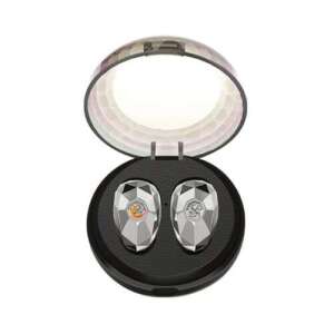 Безжични диамантени слушалки в сребърен цвят с кутия за зареждане, 300mAh батерия - Nonbrand Слушалки