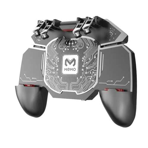 Memo DL88 Mobile-Gaming-Controller für PUBG und CODM, schwarz, schräge Ansicht