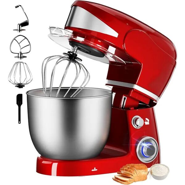 Royalty Line® Konyhai robotgép dagasztó és tálas mixer piros