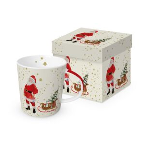 PPD.360302842 Porcelánbögre 0,4l dobozban, Snowflakes &amp; Santa 113256908 - Nonbrand Bögre