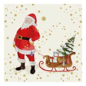 PPD.C333002842 Snowflakes &amp; Santa papírszalvéta 33x33cm, 20db-os 113256917 - Háztartási papírtermék